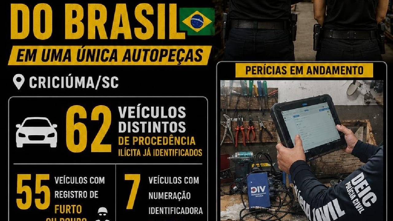 51ª edição da Operação 311 registra a maior apreensão de componentes automotivos ilícitos já realizada no Brasil em uma única loja de autopeças
