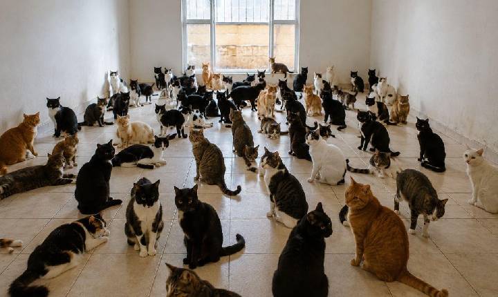 Após descumprimento de acordo, MPSC ajuíza ação contra tutora dos 400 gatos encontrados em um apartamento em Concórdia