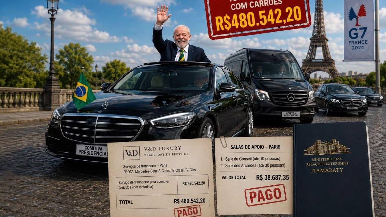 Governo já reservou e pagou carrões para Lula em Paris: R$480 mil