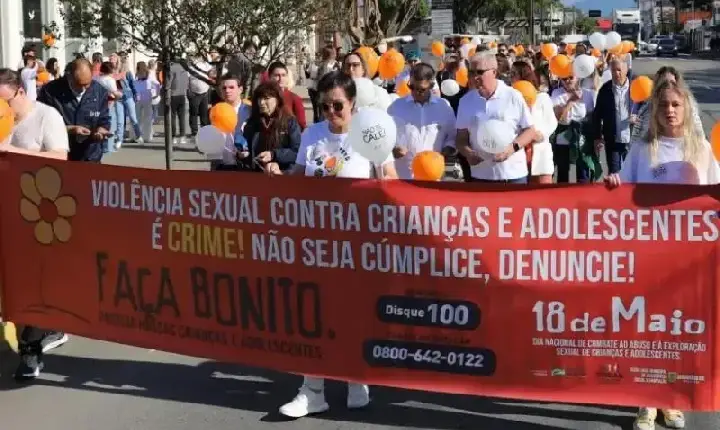 Passeata contra abuso e exploração sexual de crianças e adolescentes ocorrerá dia 9 de maio