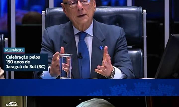 Sessão especial no Senado celebra os 150 anos de Jaraguá do Sul e evidencia força política da dobradinha Amin-Lunelli*