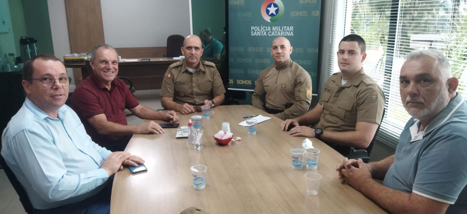 Prefeito de Corupá se reuniu com o Comando do 14º Batalhão de Polícia Militar