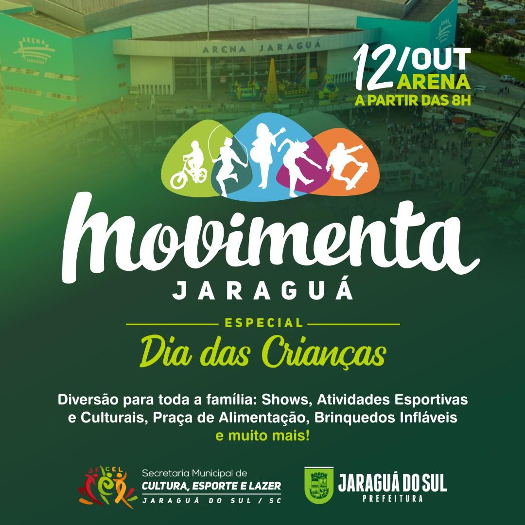 Tudo pronto para o Movimenta Jaraguá - Especial Dia da Criança