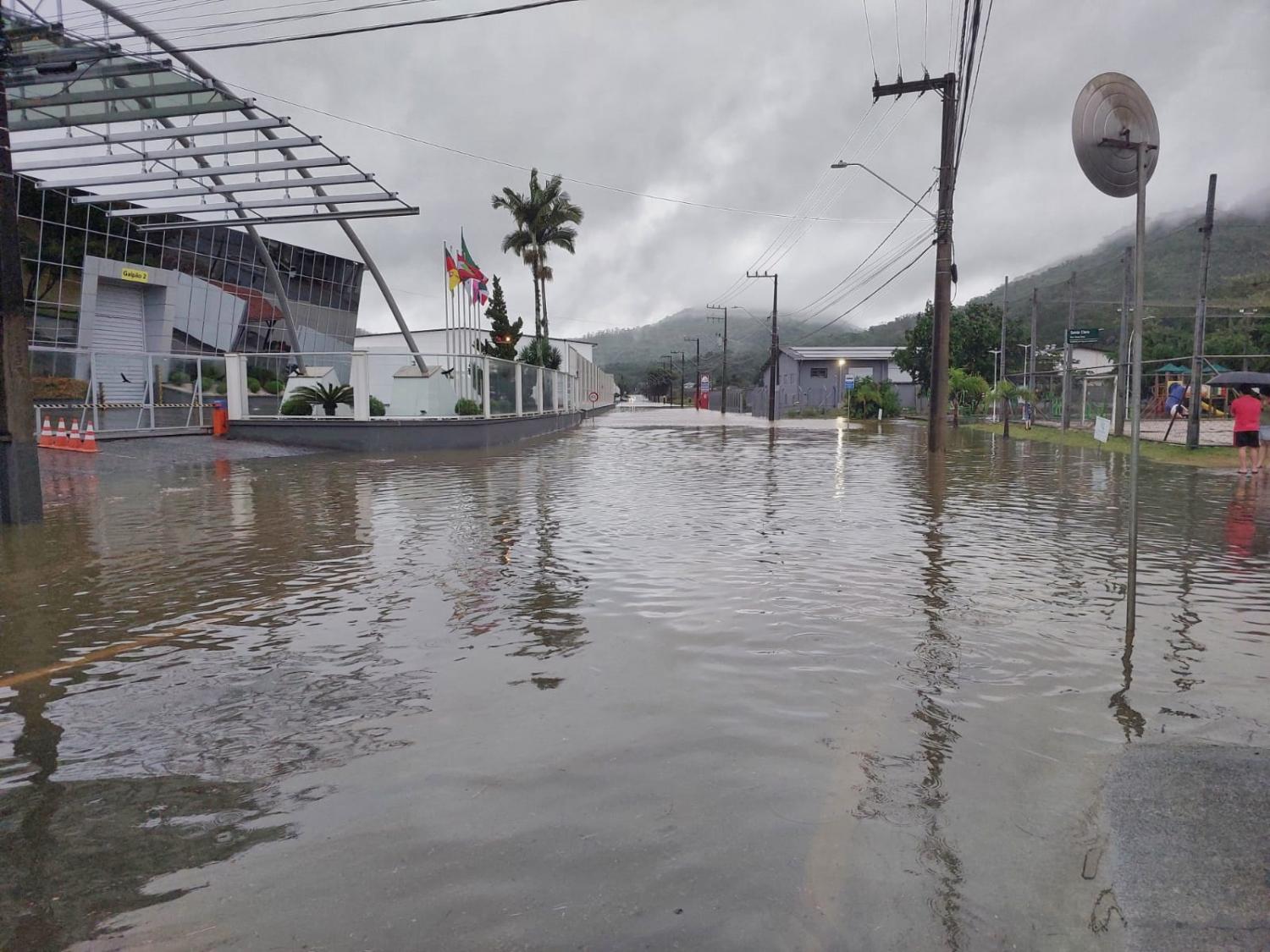 Já choveu mais de 250 mm em Jaraguá do Sul