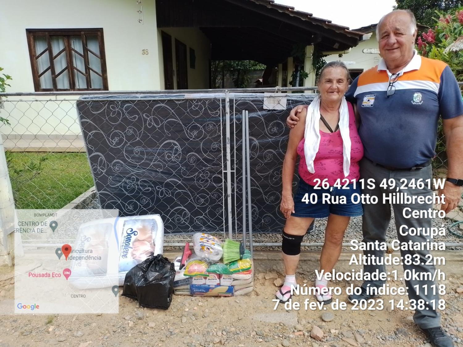 Defesa Civil de Corupá entregou kits de limpeza e colchões às famílias atingidas pelas chuvas
