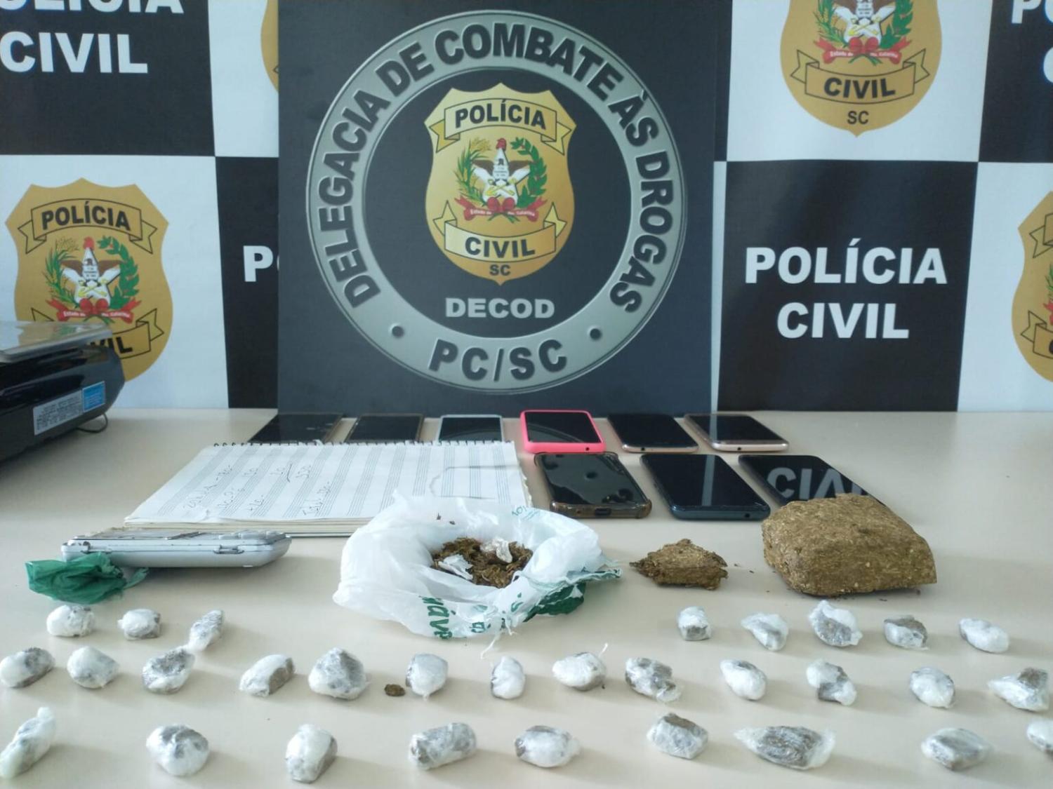 Flagrante de tráfico de drogas