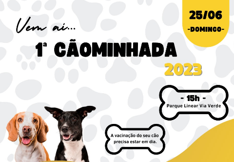 1º Cãominhada de 2023 acontecerá na Via Verde