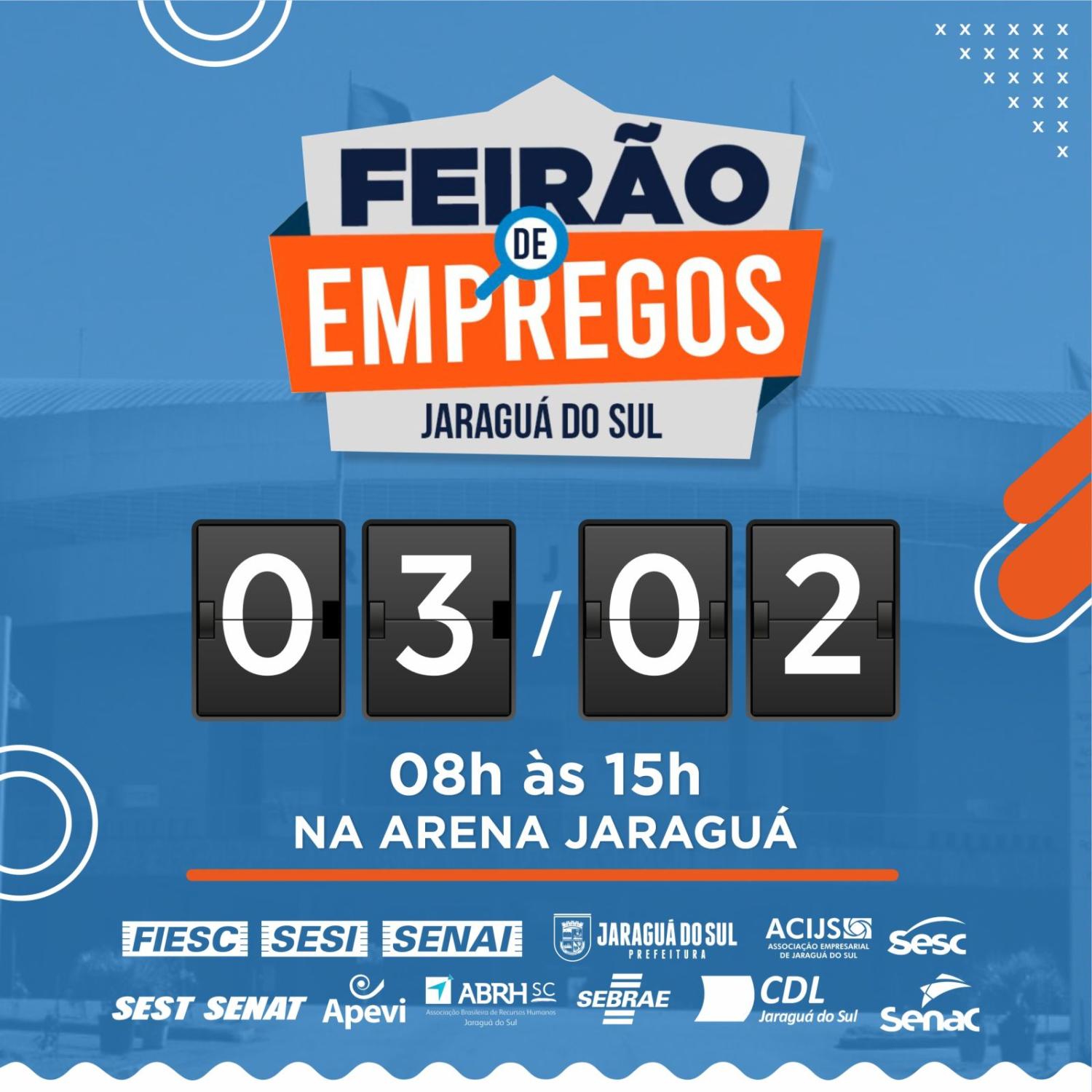 2º Feirão de Empregos vai para Arena Jaraguá