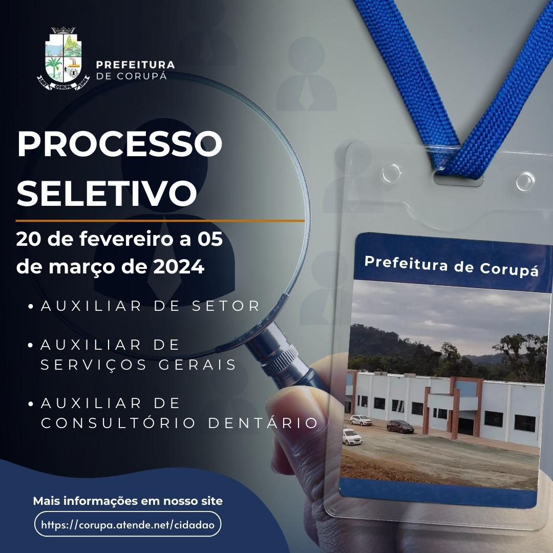 Prefeitura de Corupá abre inscrições para contratação de ACT’s