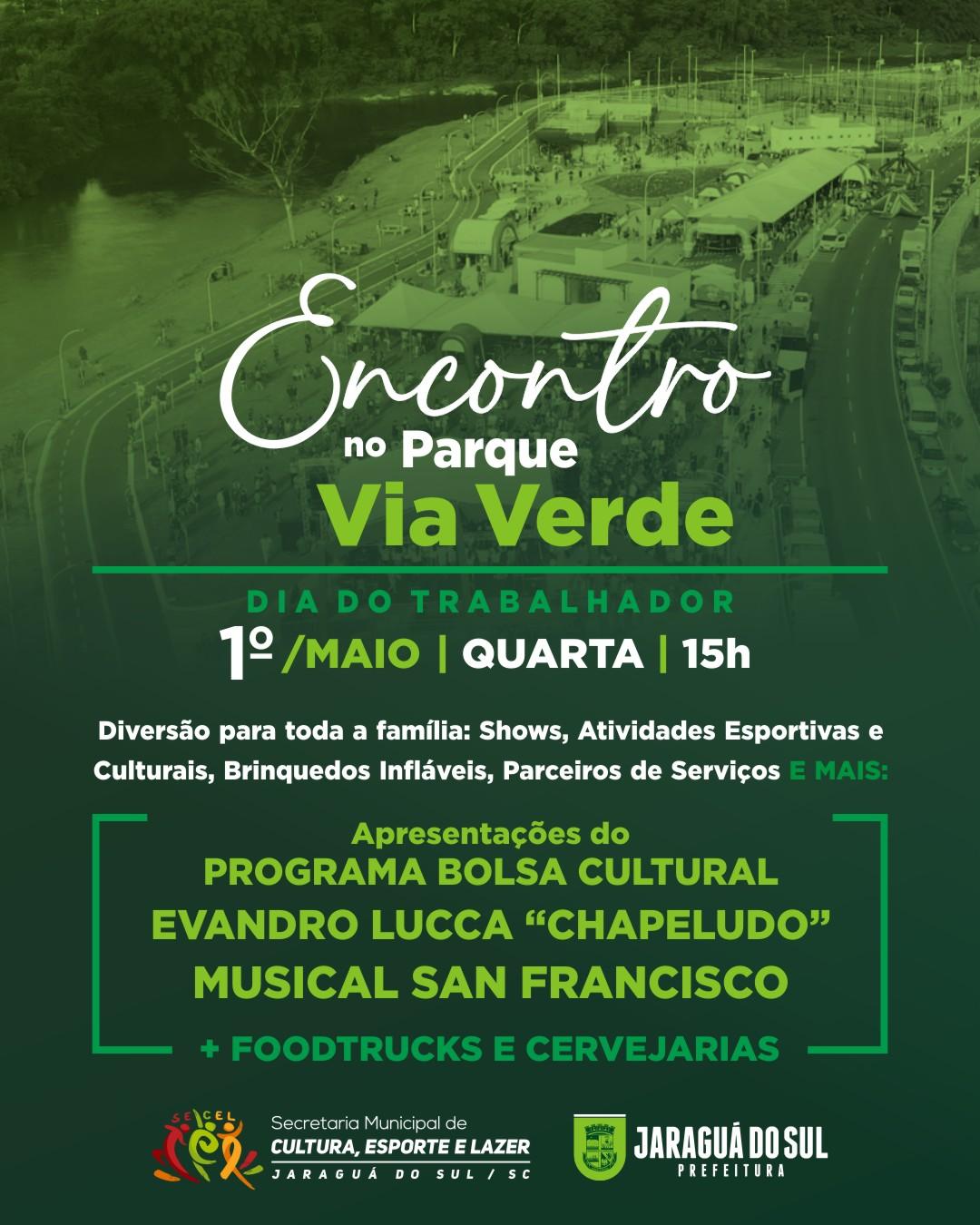 Dia do Trabalhador terá Encontro no Parque Via Verde