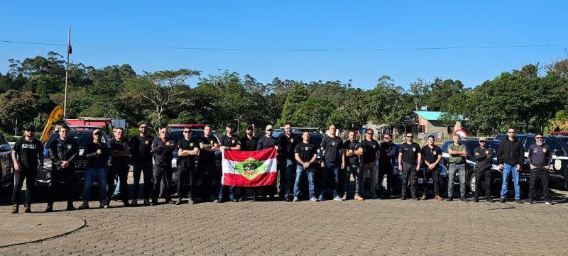 Polícia Civil de SC mobiliza 42 policiais para missão humanitária no Rio Grande do Sul