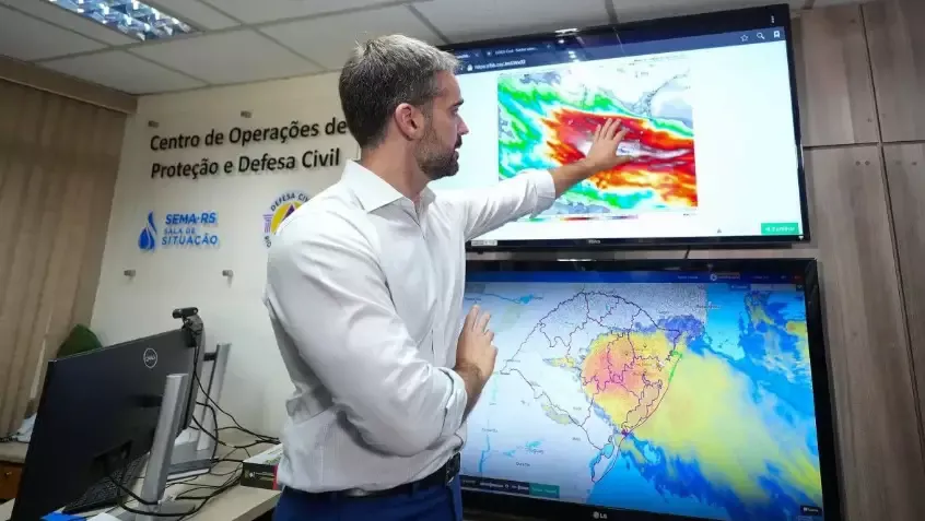 Temporais geram alerta de ‘grande perigo’ para RS e SC