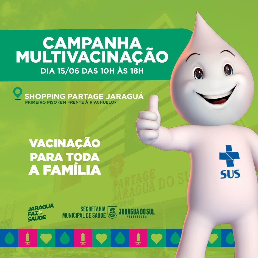 Multivacinação ocorre neste sábado (15), no shopping