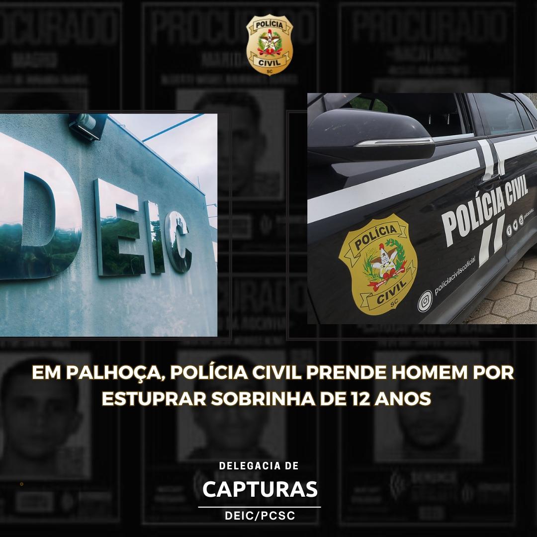 Polícia Civil prende homem em Palhoça