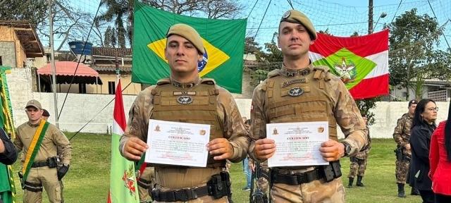 Policiais Militares de São Bento do Sul participam de Curso de Operações Policiais com Cães