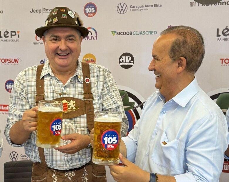 Jorginho Melo esteve na Schutzenfest e confirmou Lunelli na Secretaria de Agricultura do Estado