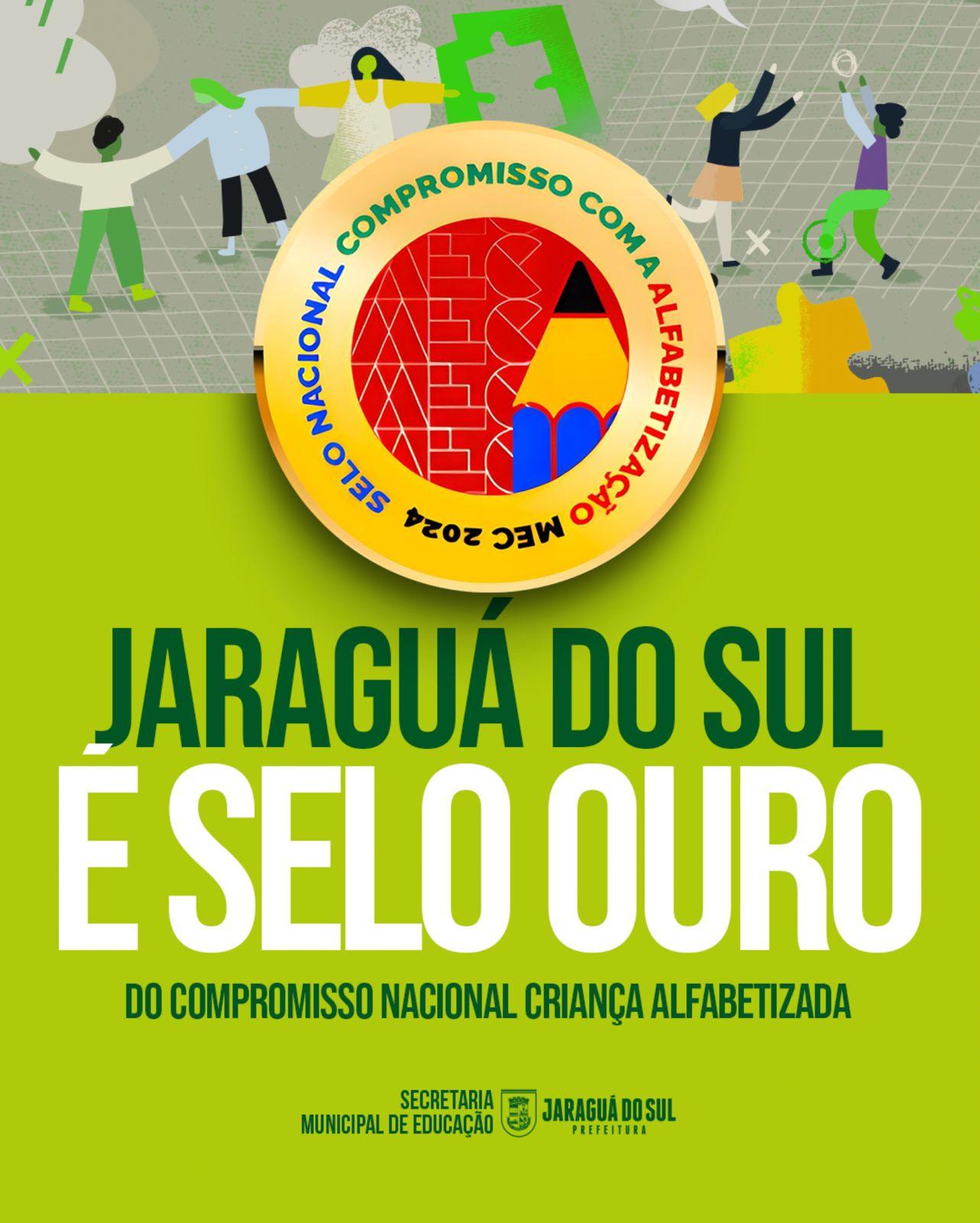 Jaraguá do Sul é Ouro em premiação nacional sobre alfabetização