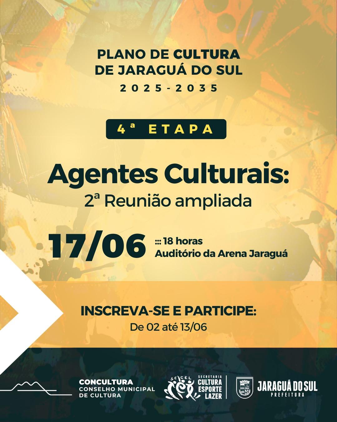 Inscrições abertas para a reunião sobre o Plano de Cultura
