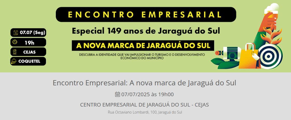 Nova marca de Jaraguá do Sul será lançada em evento na próxima segunda-feira