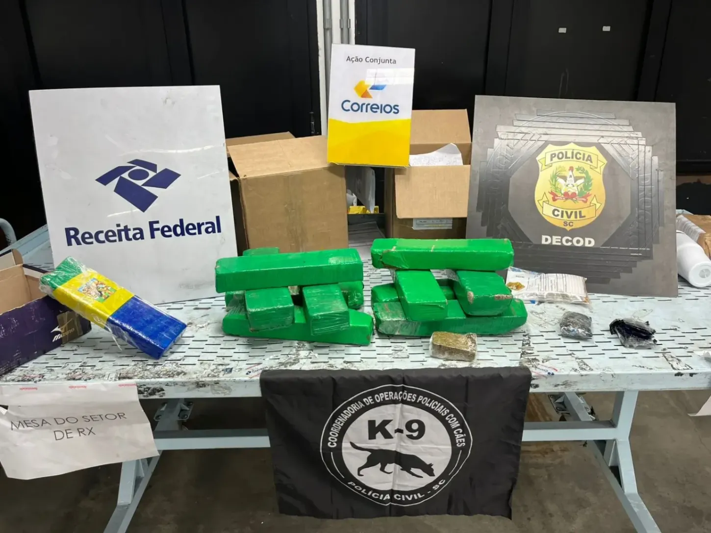 Operação “Envio Seguro” em combate ao tráfico regional foi deflagrada pela PCSC