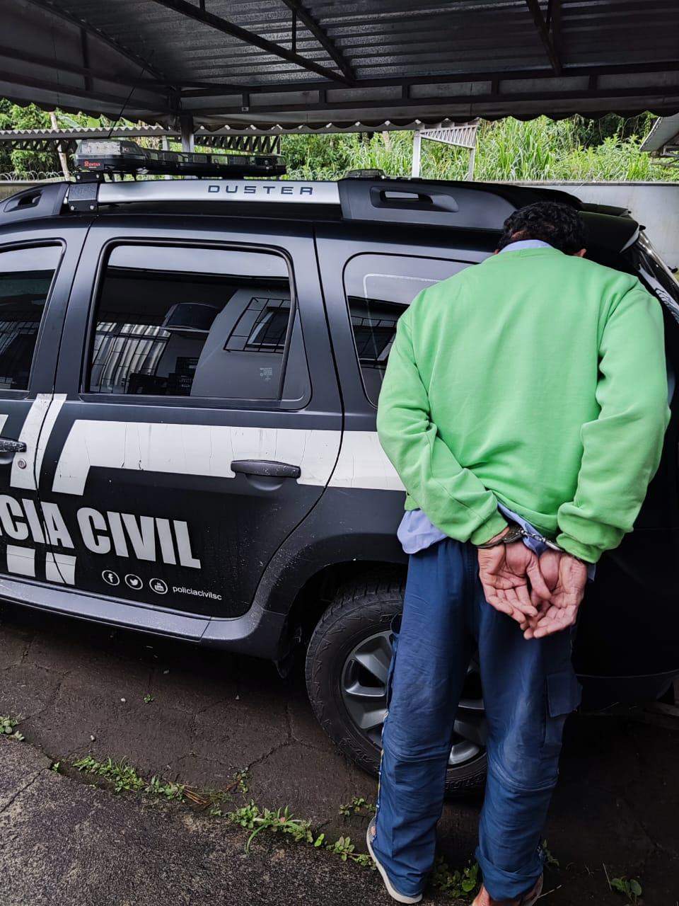 Polícia Civil captura em Indaial, condenado por homicídio no estado de Sergipe