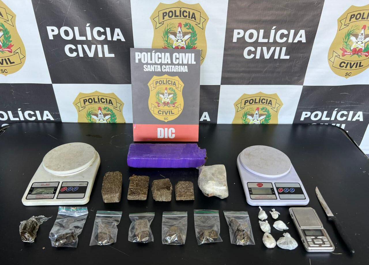 Polícia Civil prende dois homens por tráfico de drogas em Indaial
