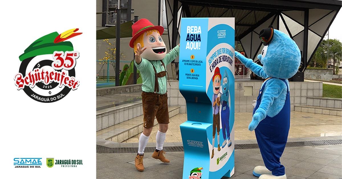 Quatro ilhas para hidratação serão disponibilizadas durante a Schützenfest