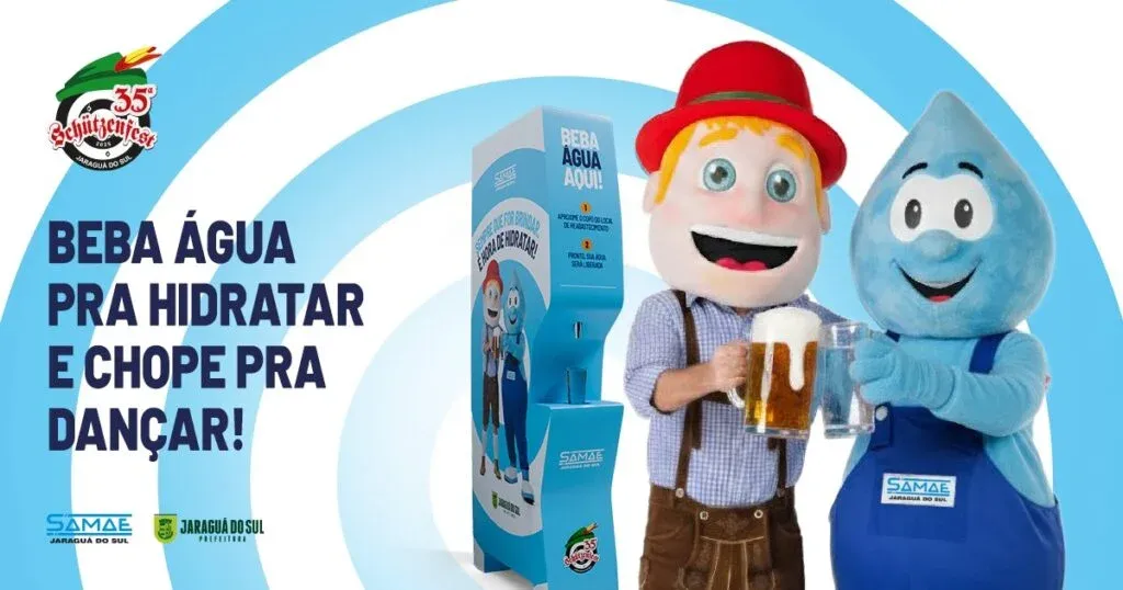 Bebedouros com água potável na 35ª Schützenfest