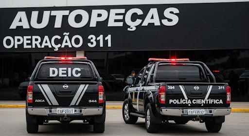 Operação 311 apreende peças de veículos ilícitos e prende empresário reincidente em Tubarão