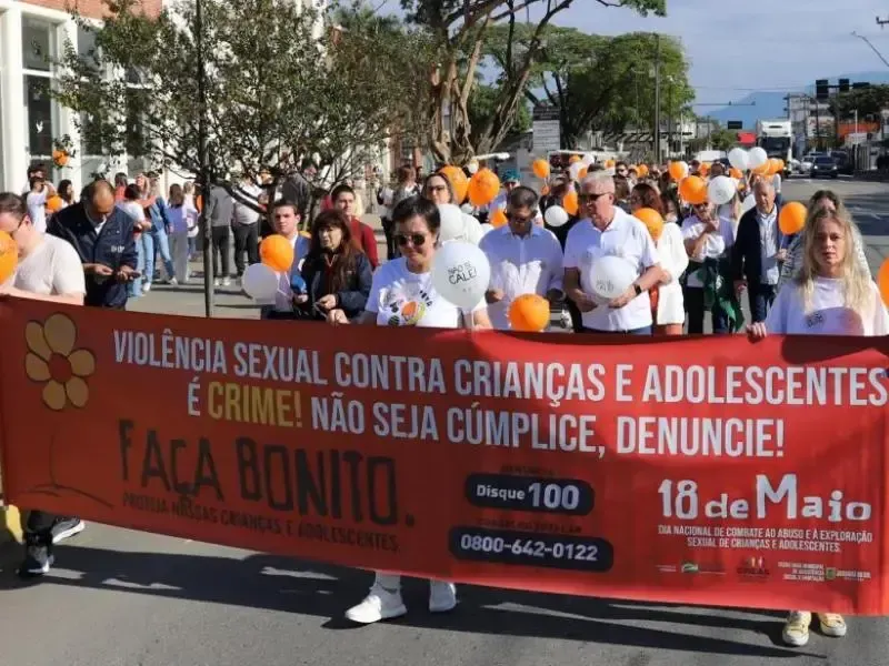 Passeata contra abuso e exploração sexual de crianças e adolescentes ocorrerá dia 9 de maio