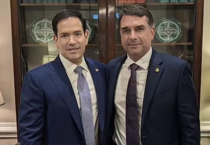 Após Trump, Flávio se reuniu com o vice JD Vance e secretário de Estado Marco Rubio