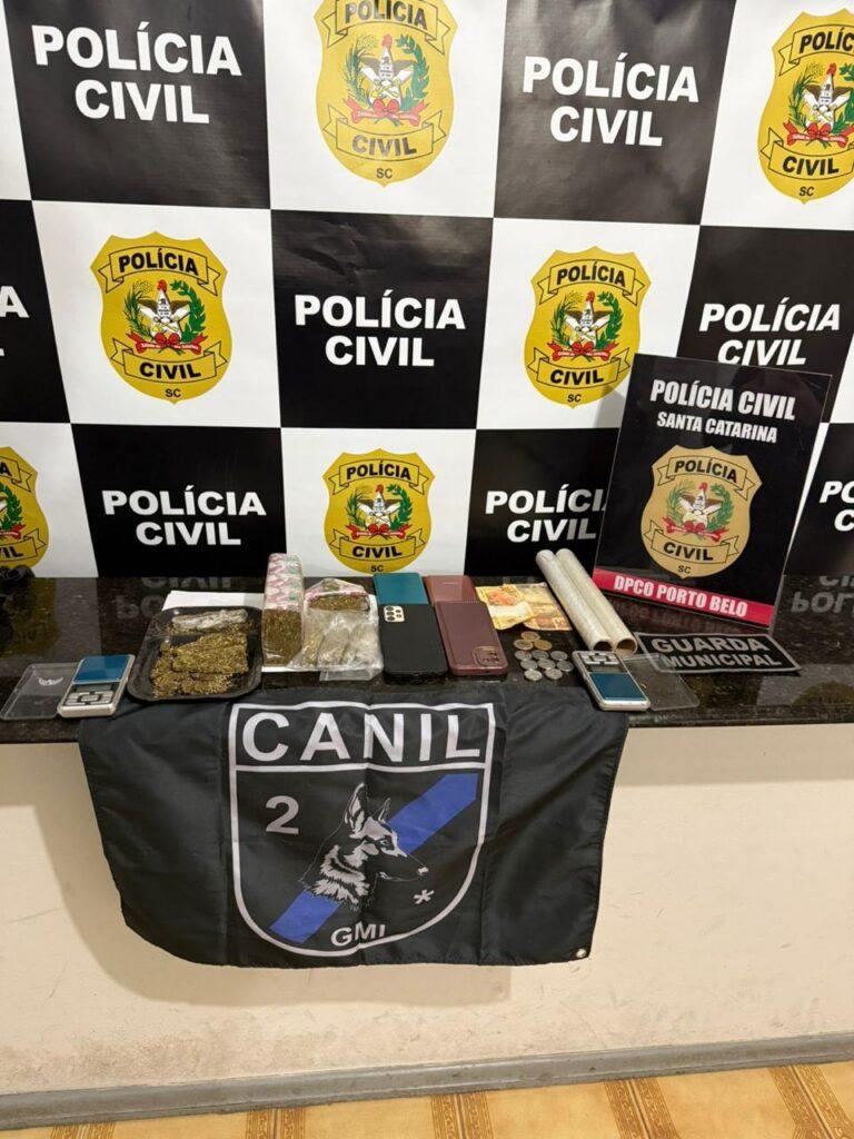Polícia Civil prende autores de homicídio e apreende drogas em operação em Porto Belo