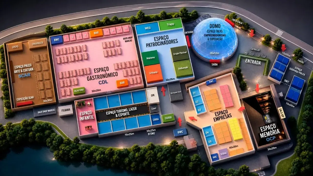 Expo 150 divulga programação completa e apresenta mapa oficial das celebrações do sesquicentenário de Jaraguá do Sul