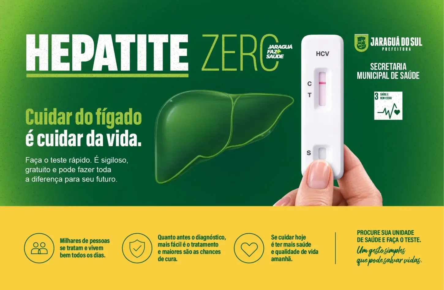Ação Jaraguá Hepatite Zero ocorre de 27 a 29 de agosto no shopping