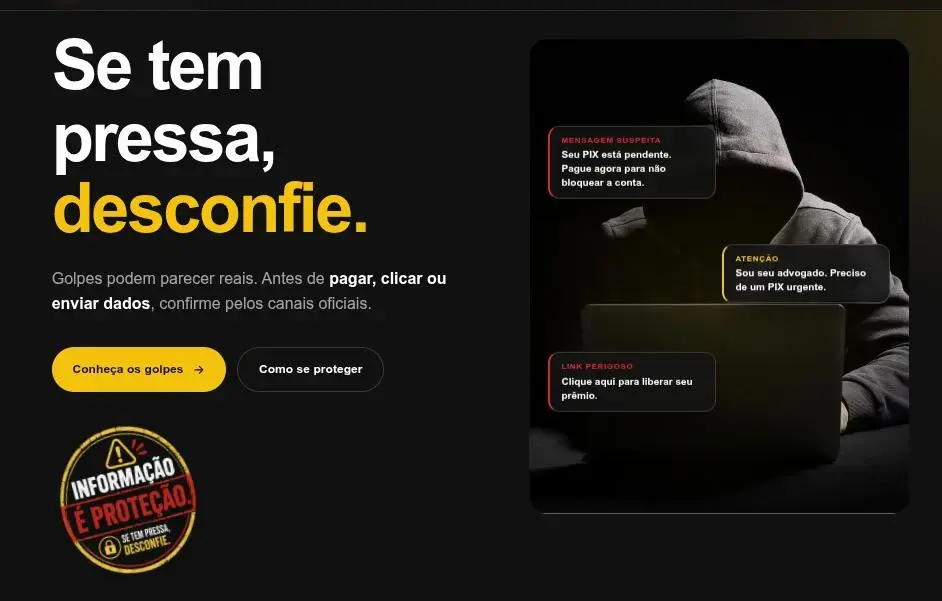 Campanha orienta população para prevenir golpes virtuais e evitar prejuízos