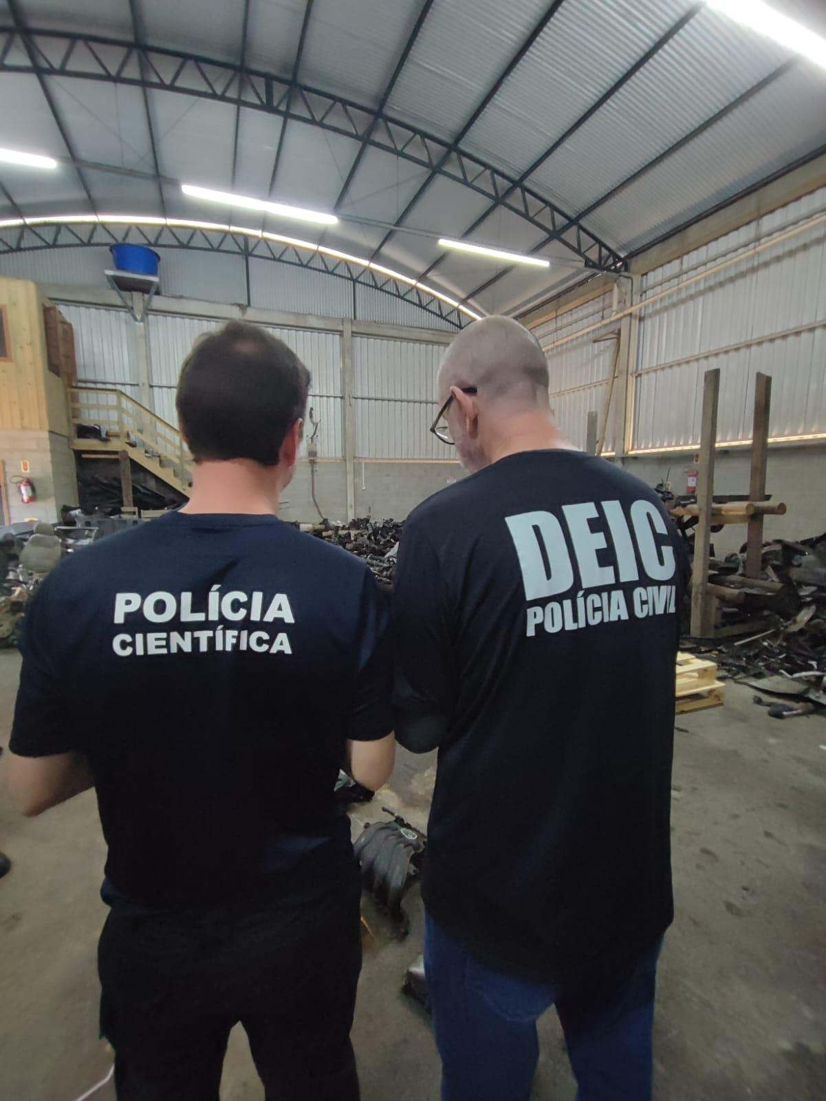 55ª edição da operação 311 apreende componentes de 17 veículos com procedência ilícita em tubarão