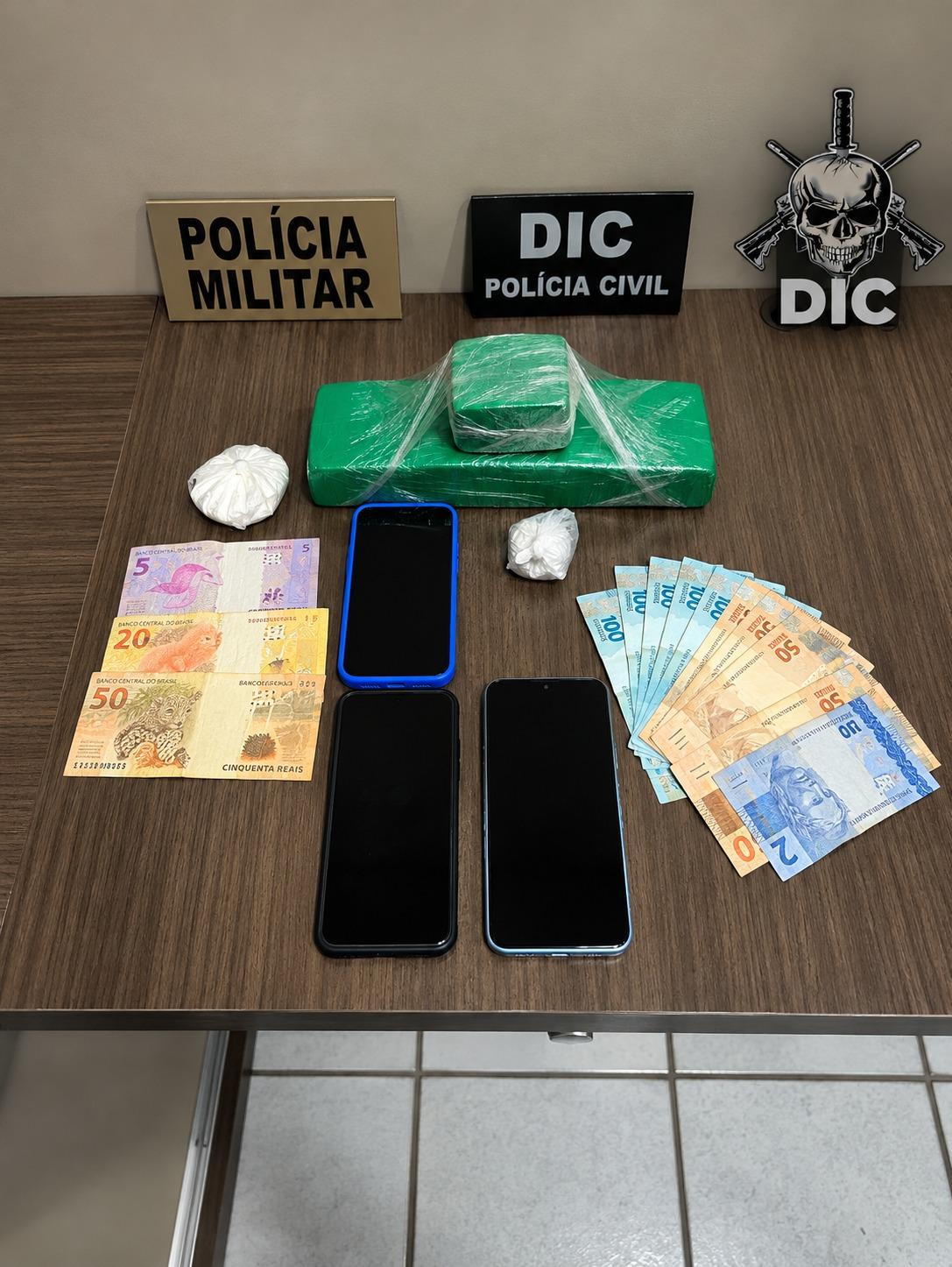 Ação conjunta entre Polícia Civil e Polícia Militar resulta na prisão de casal por tráfico e associação em Ituporanga