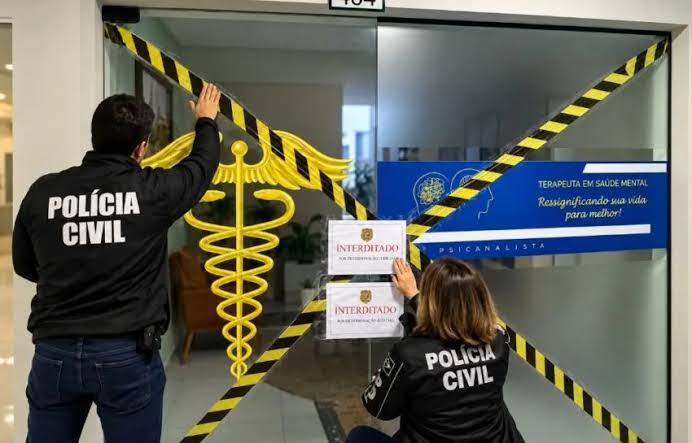 Polícia Civil cumpre medida cautelar e interdita consultório em Araranguá