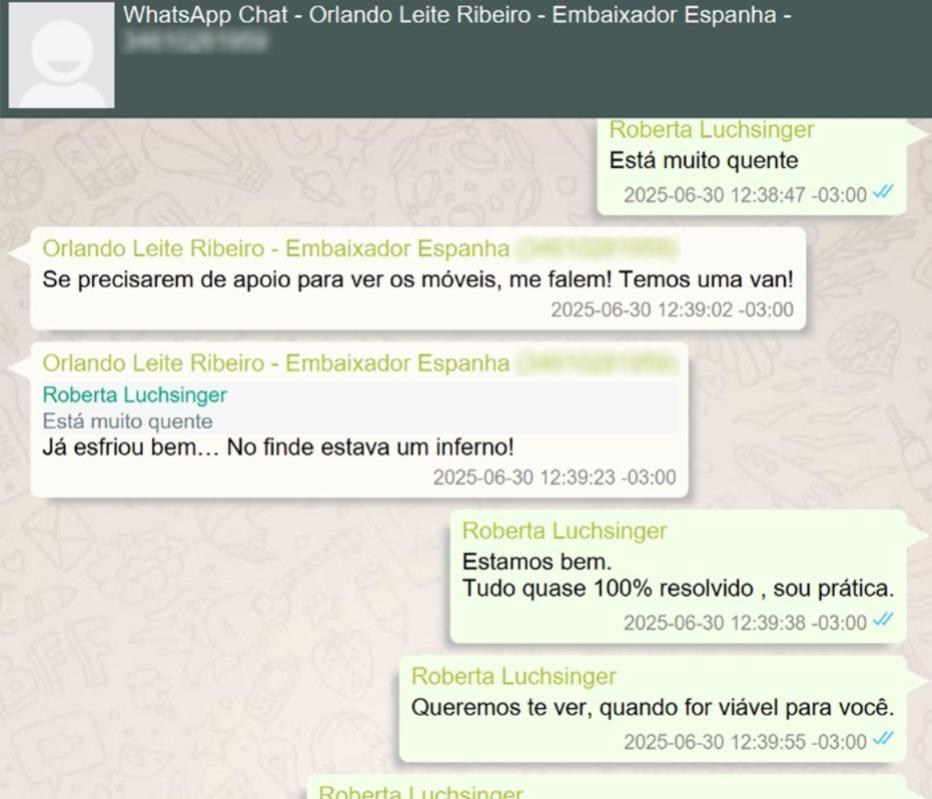 Print das conversas
