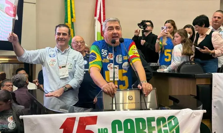  Lunelli sobe o tom em convenção do MDB e defende fim da polarização: “A política precisa voltar a melhorar a vida das pessoas