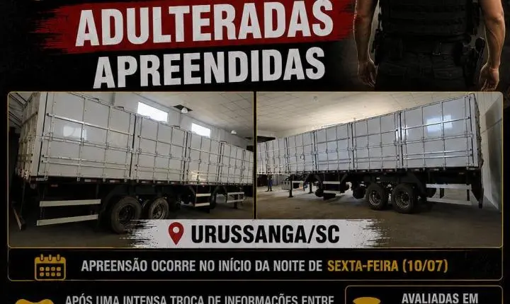 Polícia Civil recupera duas carretas graneleiras em Urussanga
